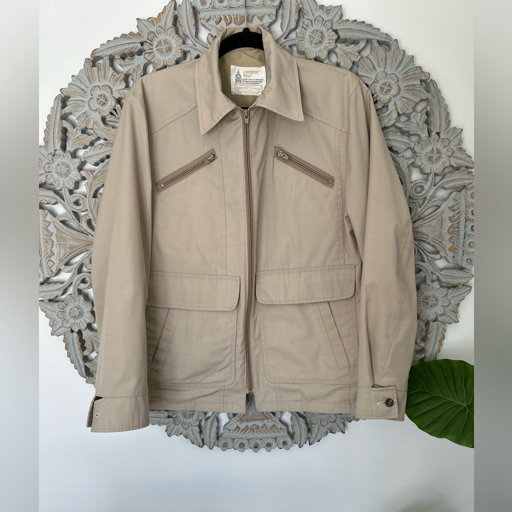 London Fog Tempo Europa Men’s Tan Waterproof Jacket No Size Tag See Measurements